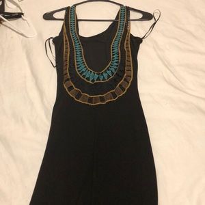 Dark brown maxi with detailed open back
